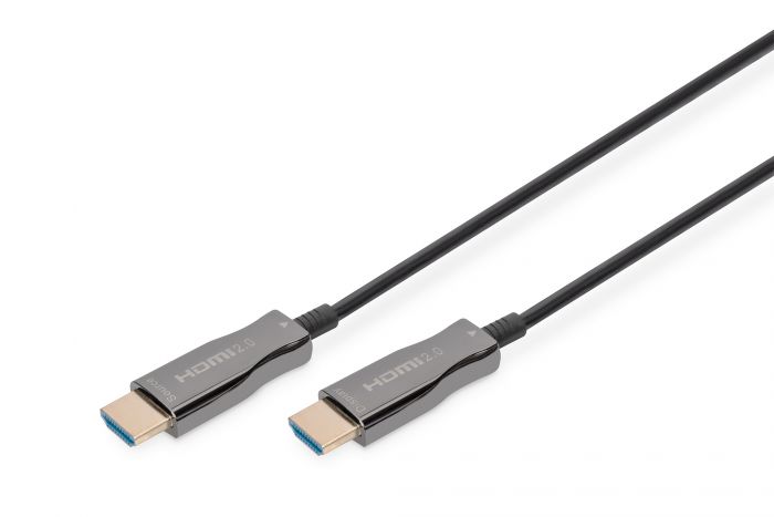 Кабель DIGITUS HDMI UHD 4K, AOC hybrid-fiber, type A M/M, 10м, чорний