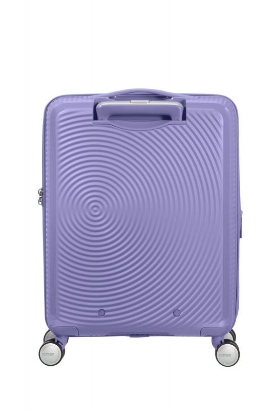 Валіза American Tourister, Soundbox, поліпропілен, мала, 55см, 35.5/41л, TSA, 4 колеса, EXP, лавандовий
