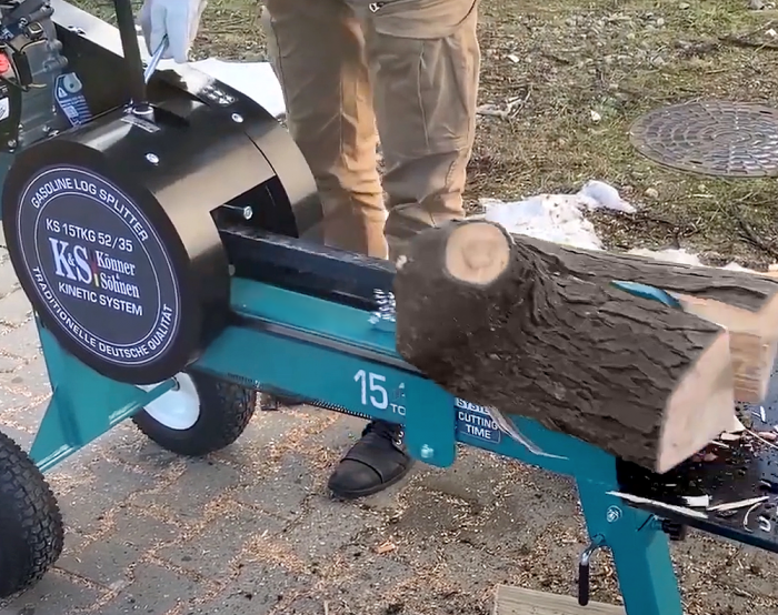 Дровокол бензиновий Konner&Sohnen KS 15TKG 52/35 кінетичного типу 6.5к.с 15т горизонтальний 115кг