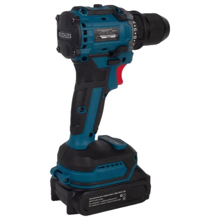 Шурупокрут-дриль акумуляторний Зеніт Профі ЗША-20/2 Li BL 20В 2х1.5А·год 50Нм 350·1400об/хв 1.2кг кейс