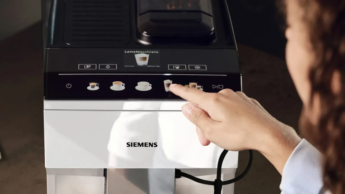 Кавомашина Siemens 1.9л, зерно + мелена, автомат.капучинатор, авторецептів - 10, білий