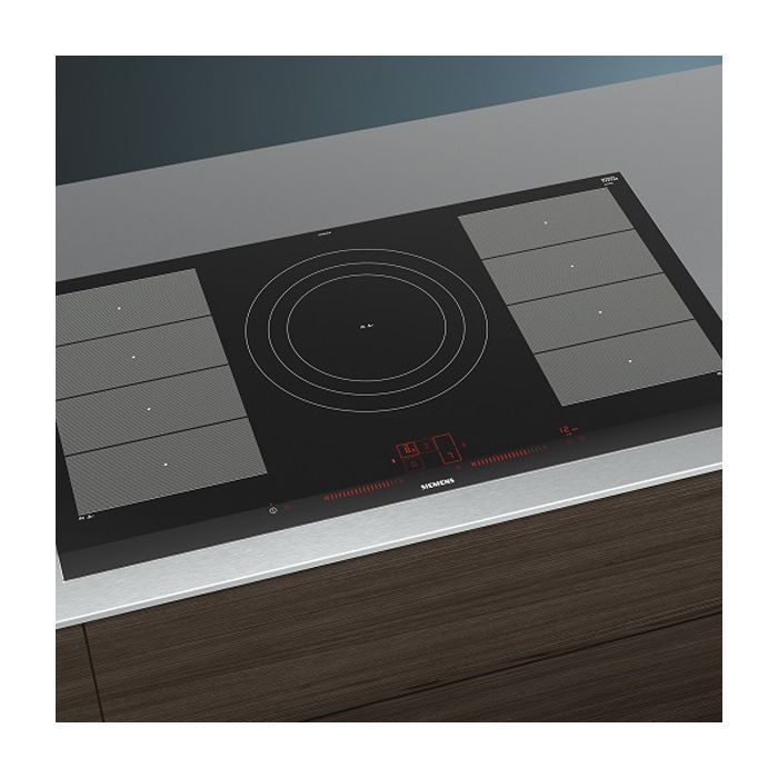Варильна поверхня Siemens індукційна, 90см, 5 конфорок, 2 зони розширення, чорний