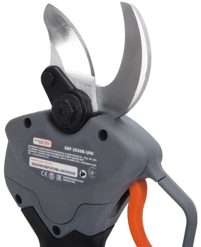 Секатор акумуляторний SEQUOIA SBP2030B-UNI 20В акб 1х2А·год d різа 30мм ЗП 1.4кг