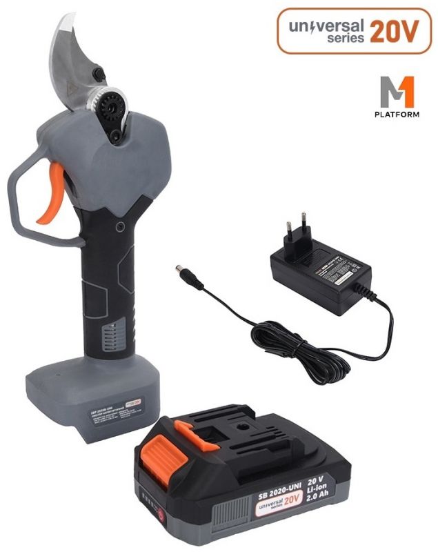 Секатор акумуляторний SEQUOIA SBP2030B-UNI 20В акб 1х2А·год d різа 30мм ЗП 1.4кг