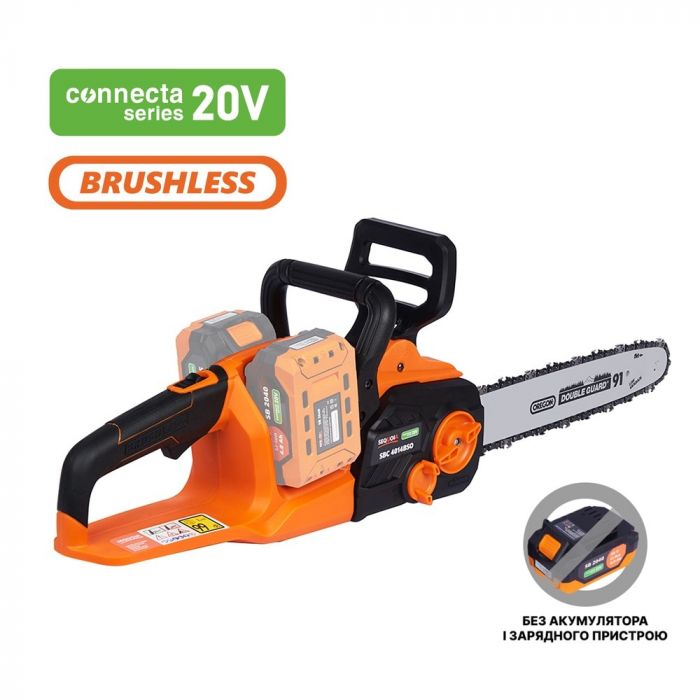 Пила ланцюгова акумуляторна SEQUOIA SBC4014BSO 40В(20В+20В) шина Oregon 35см 3/8" 15.0м/с ЗП 3.68кг без АКБ та ЗП