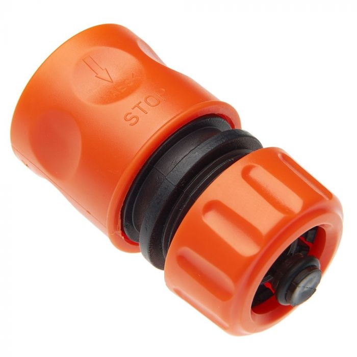Конектор для шланга SEQUOIA SWC1258A 1/2'-5/8' з аквастопом однокомпонентний пластик 0.03кг