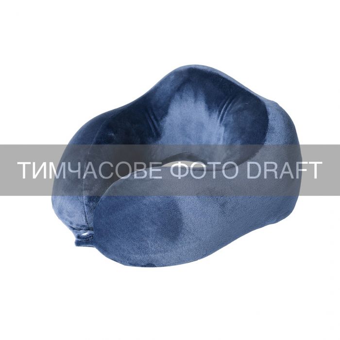 Подушка ортопедична ARDESTO Sleepwell Travel 27х24х14см, для шиї, піна меморі, синій