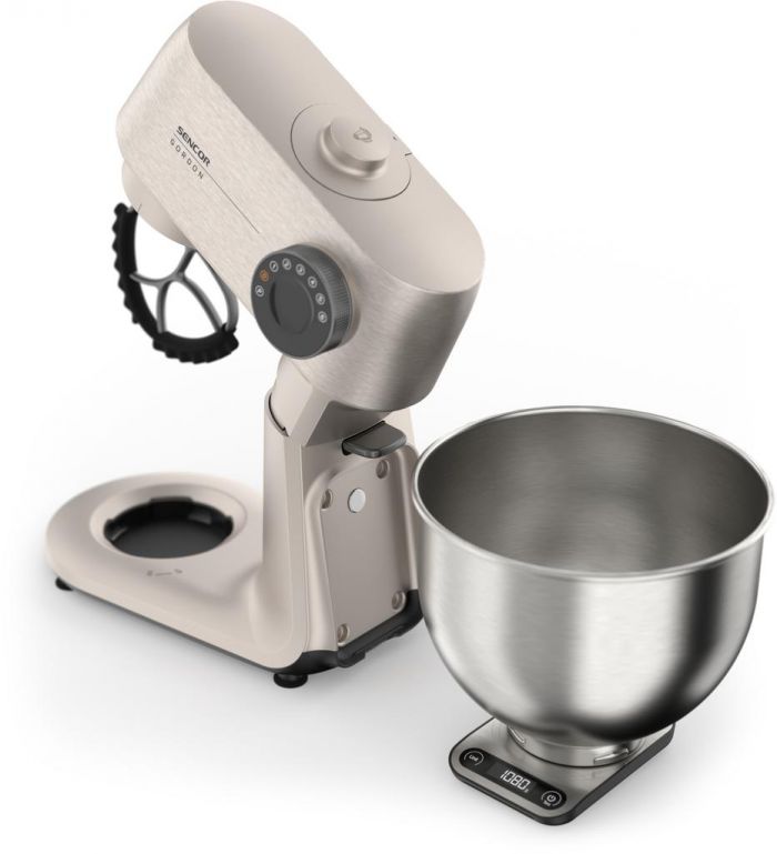 Кухонна машина Sencor Gordon, 1500Вт, чаша-метал, корпус-метал, насадок-20, метал