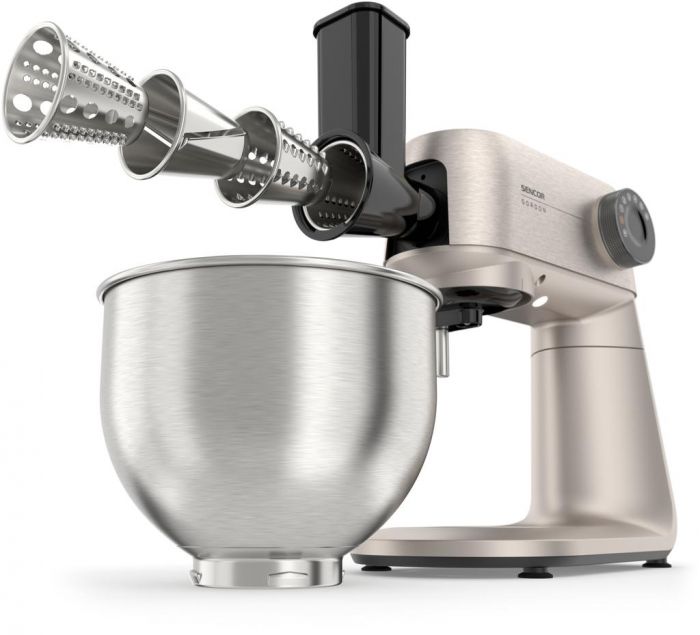 Кухонна машина Sencor Gordon, 1500Вт, чаша-метал, корпус-метал, насадок-20, метал