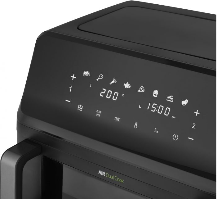 Мультипіч Sencor Dual Vita Fryer, 2700Вт, чаша-4.5+4.5л, сенсорне керув., 2 чаши, гриль, пластик, чорний