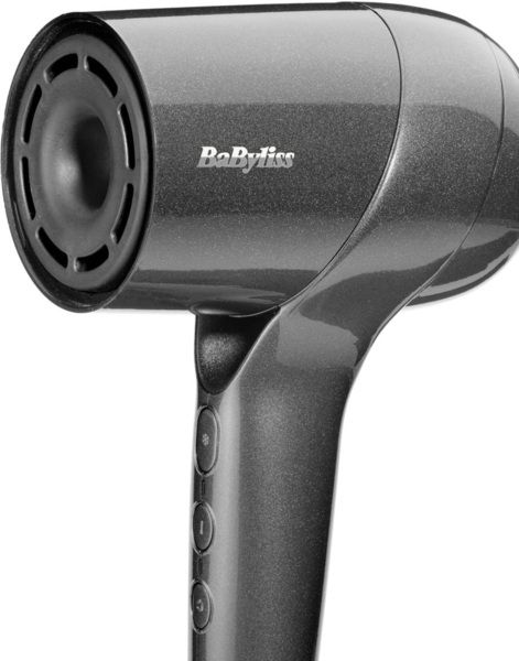 Фен Babyliss Titanium Shine, 1600Вт, 3 режими, іонізація, хол. обдув, 2 насадки, темно-сірий