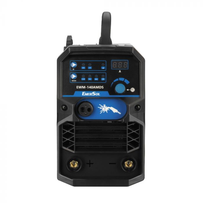Зварювальний напівавтомат інверторний EnerSol EWM-140AMDS (дріт до 1мм + електрод до 4мм) 20-140А 6.1кВт 160-260В 7кг