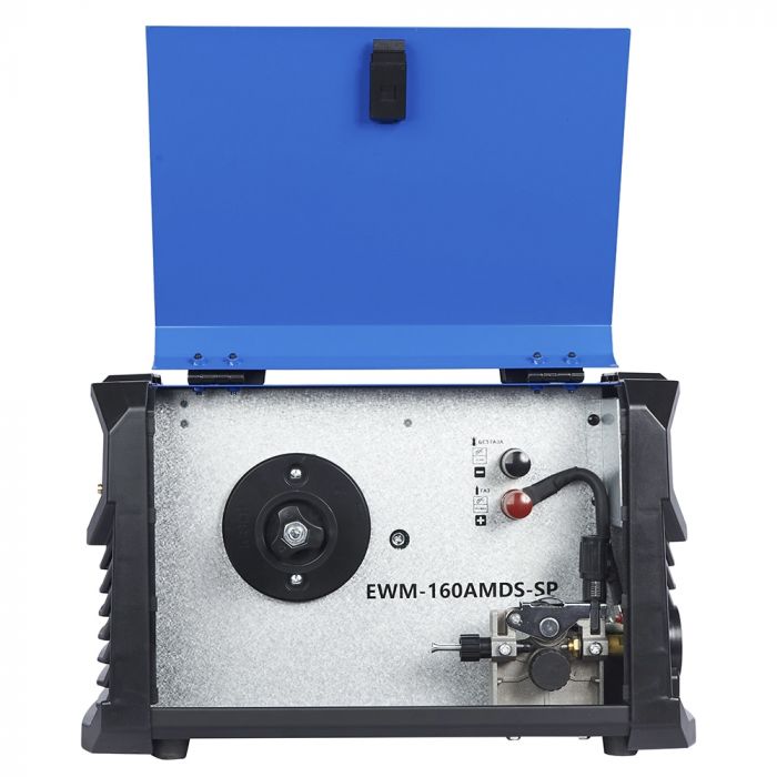 Зварювальний напівавтомат інверторний EnerSol EWM-160AMDS-SP (дріт до 1мм + електрод до 5мм) 20-160А 7.2кВт 160-260В 11.2кг