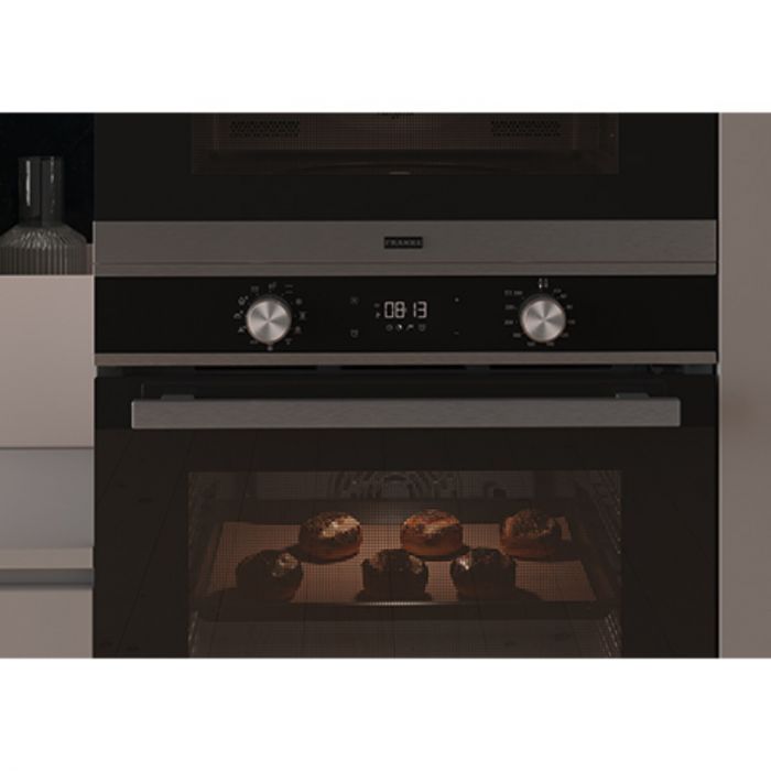 Духова шафа Franke електрична, 71л, піроліз, сенсорное упр, дисплей, таймер, чорний+нерж