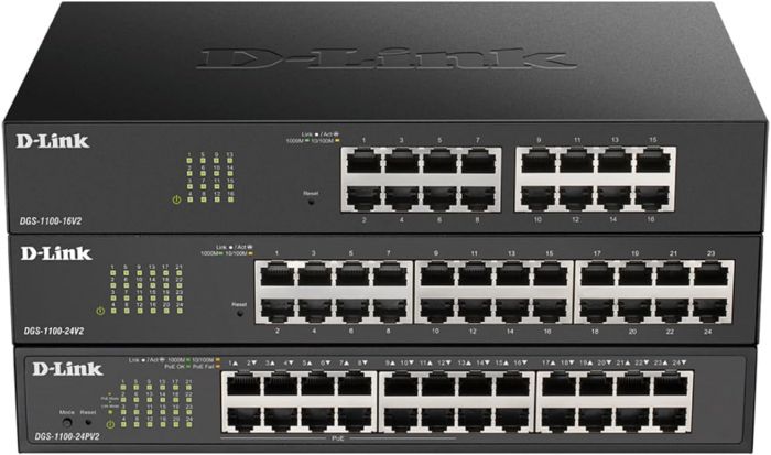 Комутатор D-Link DGS-1100-24V2 24xGE, EasySmart