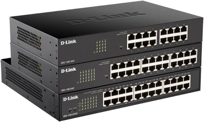 Комутатор D-Link DGS-1100-24V2 24xGE, EasySmart