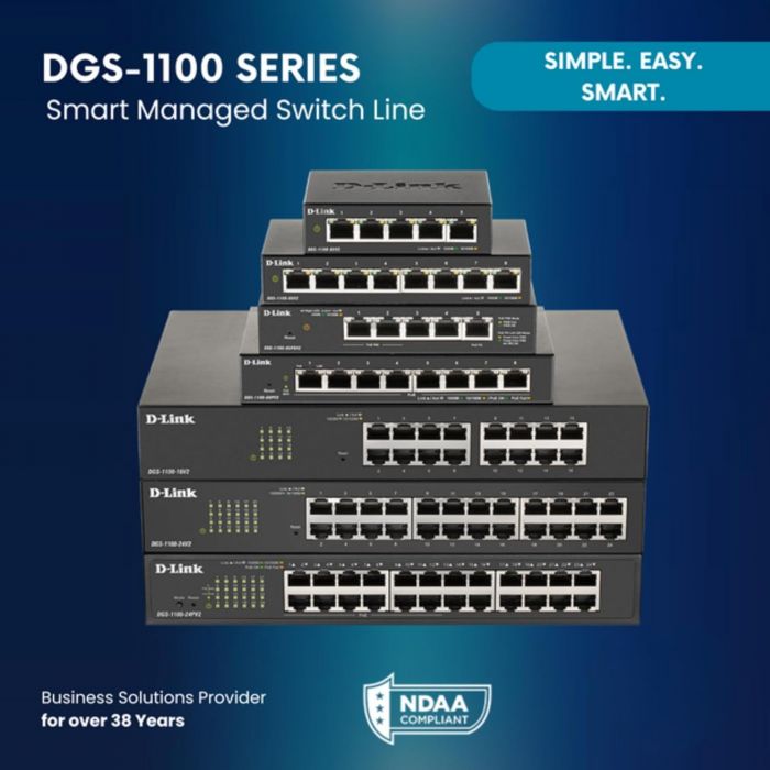 Комутатор D-Link DGS-1100-24V2 24xGE, EasySmart