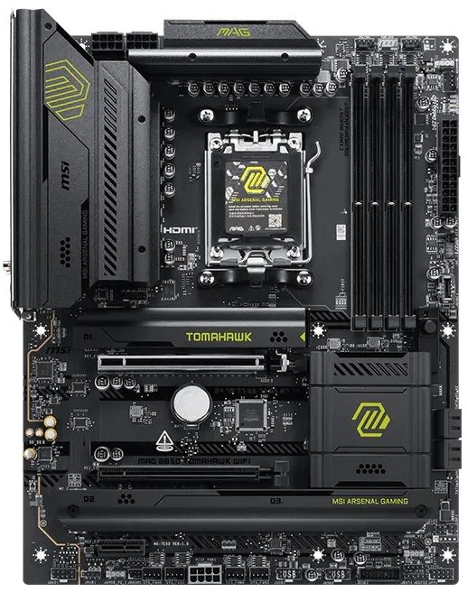 Материнcька плата MSI MAG B850 TOMAHAWK WIFI sAM5 B850 4xDDR5 M.2 HDMI Wi-Fi BT ATX