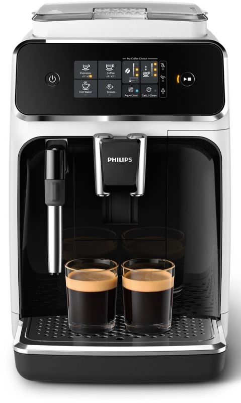 Кавомашина Philips Series 2300, 1.8л, зерно+мелена, дисплей, авторецептів -2, білий