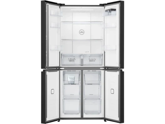 Холодильник SBS Gorenje, 190х65х80см, 4 двері, 286(149)л, А+, NoFrost+, Інвертор , Зона св-ті, Диспл, Чорний