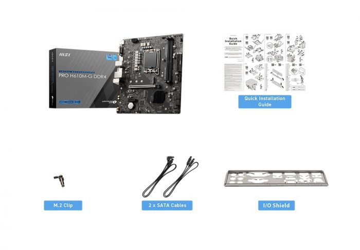 Материнcька плата MSI PRO H610M-G DDR4 s1700 H610 2xDDR4 M.2 HDMI DP D-Sub mATX