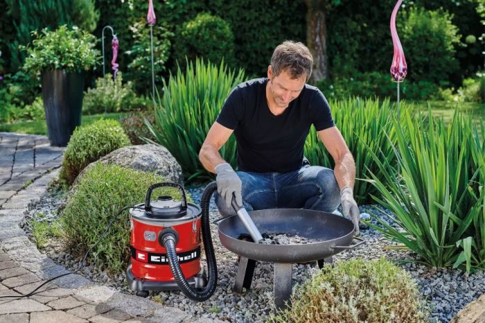 Пилосос для збору золи Einhell TC-AV 2032 DW 850Вт 175мбар контейнер 20л сухе прибирання 3.95кг