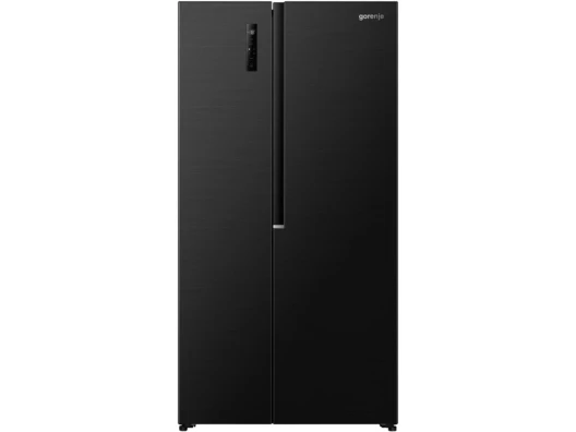 Холодильник SBS Gorenje, 179х62х92см, 2 двері, 345(186)л, А+, NF+, Інв., Зона св-ті, Зовн. Диспл, чорний