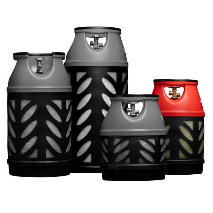 Балон газовий композитний Gutgas Ragasco CRS-18.2, 18.2л, пропан/бутан 7.5кг/8.5кг, 30бар, вентиль Shell (український стандарт), 4.4кг