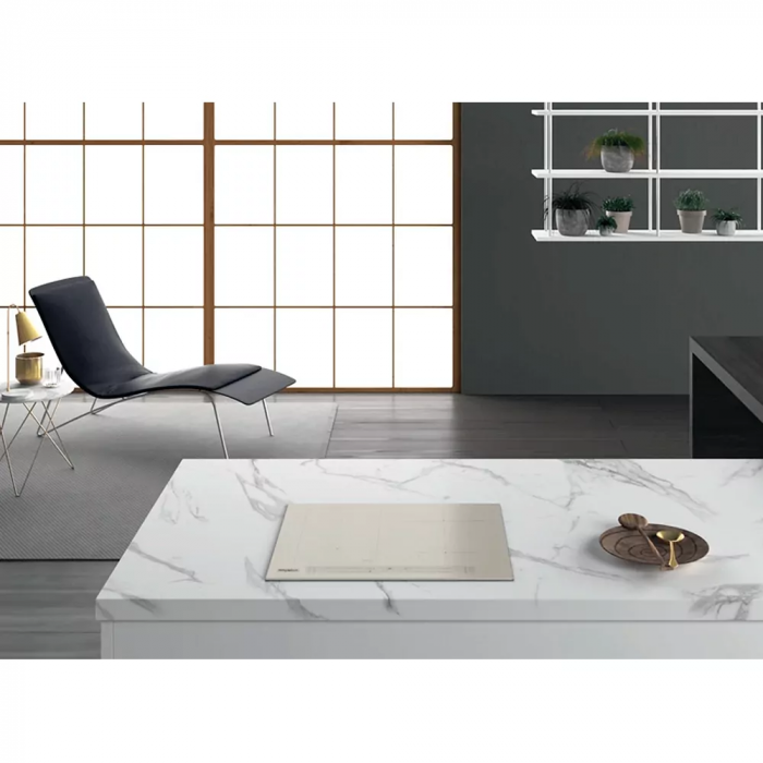 Варильна поверхня Whirlpool індукційна, 60см, розширена зона, бежевий