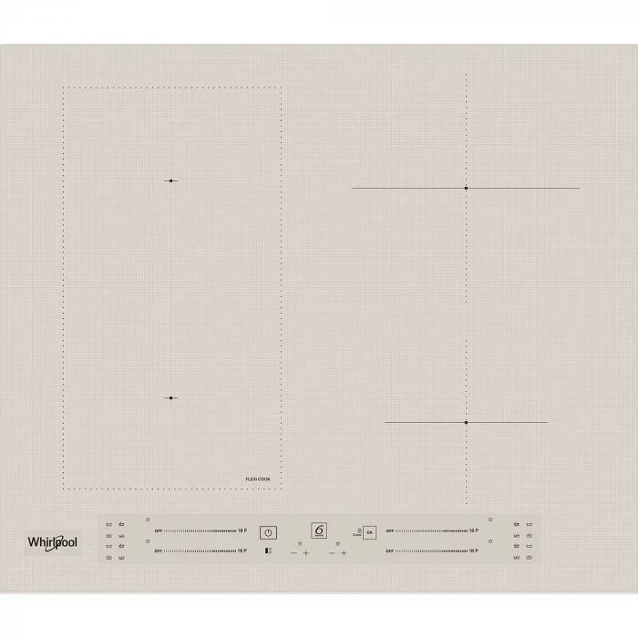 Варильна поверхня Whirlpool індукційна, 60см, розширена зона, бежевий