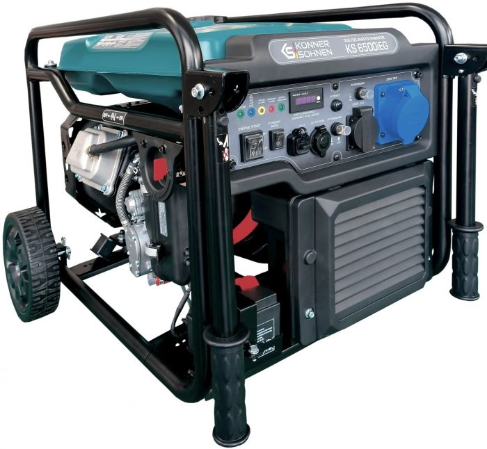Генератор газобензиновий інверторний Konner&Sohnen KS 6500iEG, LPG 230В, 6.0/6.5кВт, електростартер, 46кг