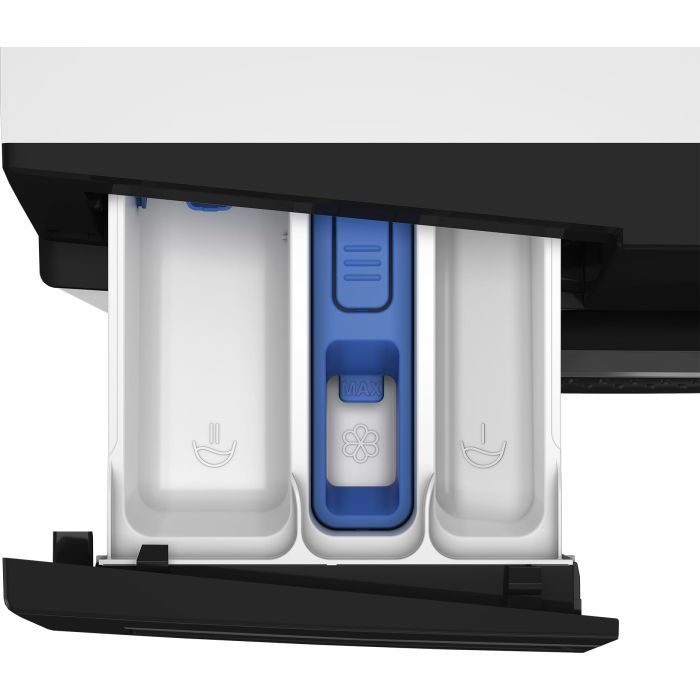 Пральна машина Whirlpool фронтальна, 8кг, 1400, C, 55см, дисплей, пара, інвертор, люк чорний, білий