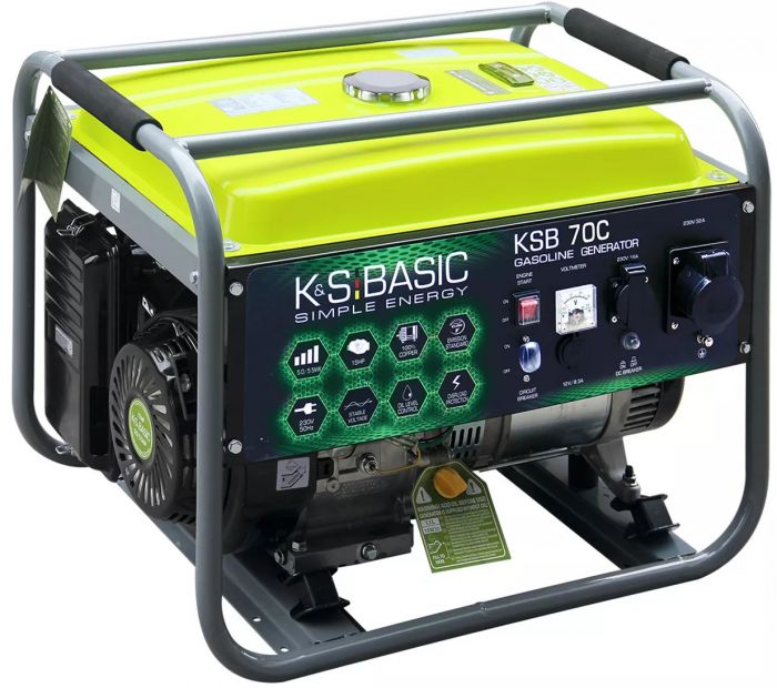 Генератор бензиновий Konner&Sohnen Basic KSB 70C, 230В, 5-5.5кВт, ручний стартер, 66.6кг