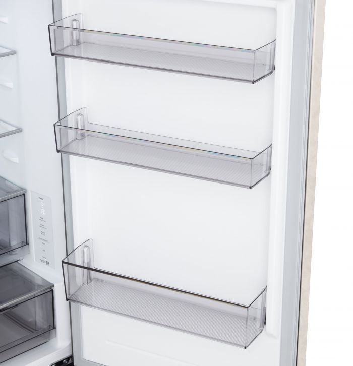 Холодильник LG з нижн. мороз., 186x60х68, холод.відд.-220л, мороз.відд.-113л, 2дв., E, NF, інв., диспл внутр., зона св-ті, бежевий