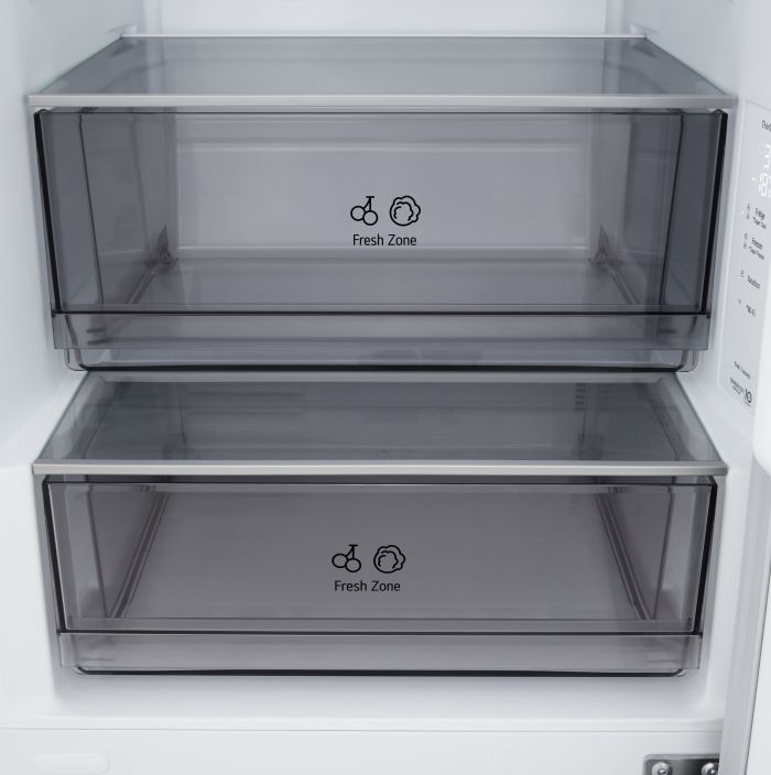 Холодильник LG з нижн. мороз., 186x60х68, холод.відд.-220л, мороз.відд.-113л, 2дв., E, NF, інв., диспл внутр., зона св-ті, білий