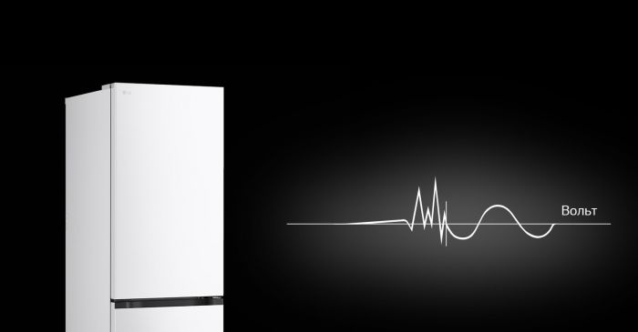 Холодильник LG з нижн. мороз., 186x60х68, холод.відд.-220л, мороз.відд.-113л, 2дв., E, NF, інв., диспл внутр., зона св-ті, білий