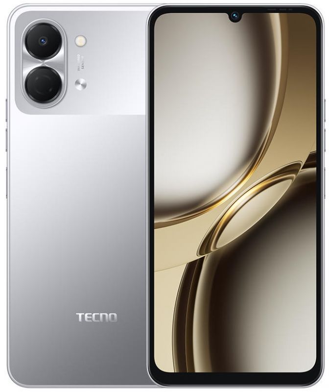 Смартфон TECNO Spark Go 3 (KN3) 6.75" 4/64ГБ, 2SIM, 5000мА•год, Titanium Grey