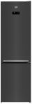 Холодильник Beko з нижн. мороз., 203x60x67, xолод.відд.-253л, мороз.відд.-109л, 2дв., E, NF, дисплей, HarvestFresh, нержавіюча сталь чорного кольору