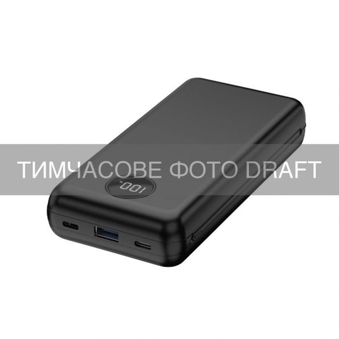 Акумулятор портативний літій-іонний Power Bank 2E 30000мА·год, 65Вт, PD, QC, чорний