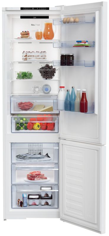 Холодильник Beko з нижн. мороз., 203x60x67, xолод.відд.-253л, мороз.відд.-109л, 2дв., E, NF, білий