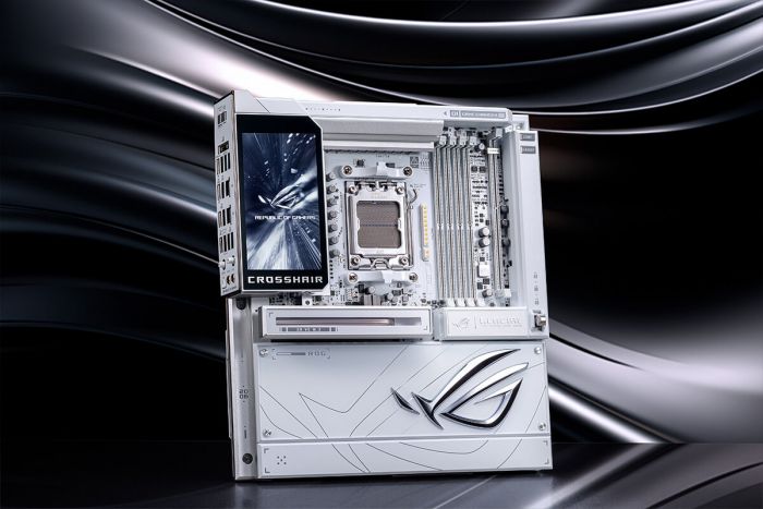 Материнcька плата ASUS ROG CROSSHAIR X870E GLACIAL sAM5 X870E 4xDDR5 M.2 USB Type-C Wi-Fi BT E-ATX білий