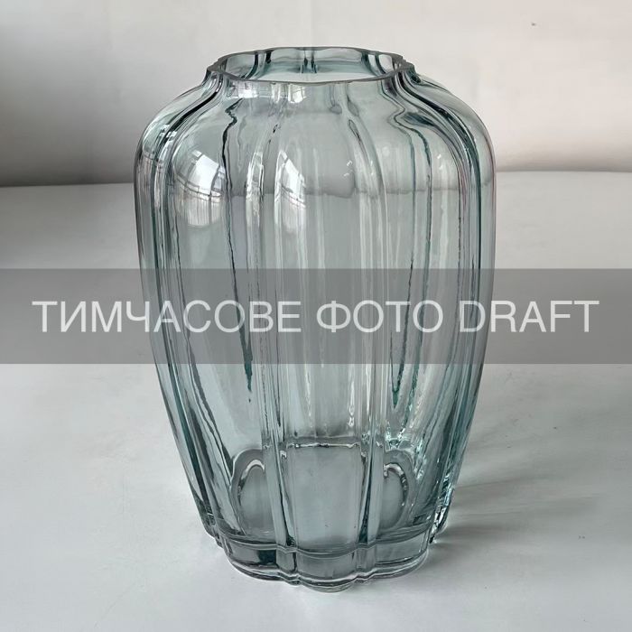 Ваза ARDESTO Aquamarine, 18.7х25см, скло, синій