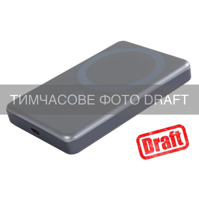 Акумулятор портативний літій-іонний Power Bank 2E Slim Wireless QI 10000мА·год, 20Вт, PD, сірий