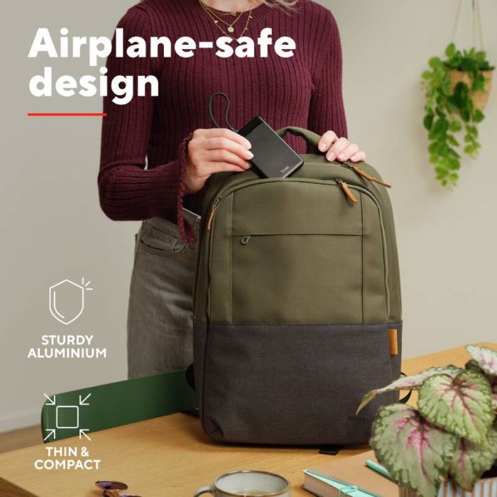 Акумулятор портативний літій-іонний power bank Trust Fiera, 10000мА·год, 2хUSB-C, 20W, PD/QC 3.0, чорний