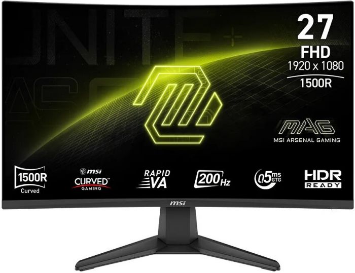 Монітор MSI 27" MAG 276CF-E20 2xHDMI, DP, Audio, VA, 200Hz, 0.5ms, sRGB 98%, CURVED, AdaptiveSync