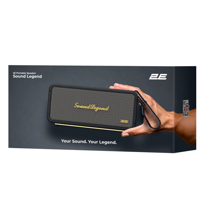 Портативна акустична система 2E SoundLegend 80Вт, BT 5.3, TWS, FLAC, MP3, WAV, EQ, PowerBank, IPX6, RGB, Чорний