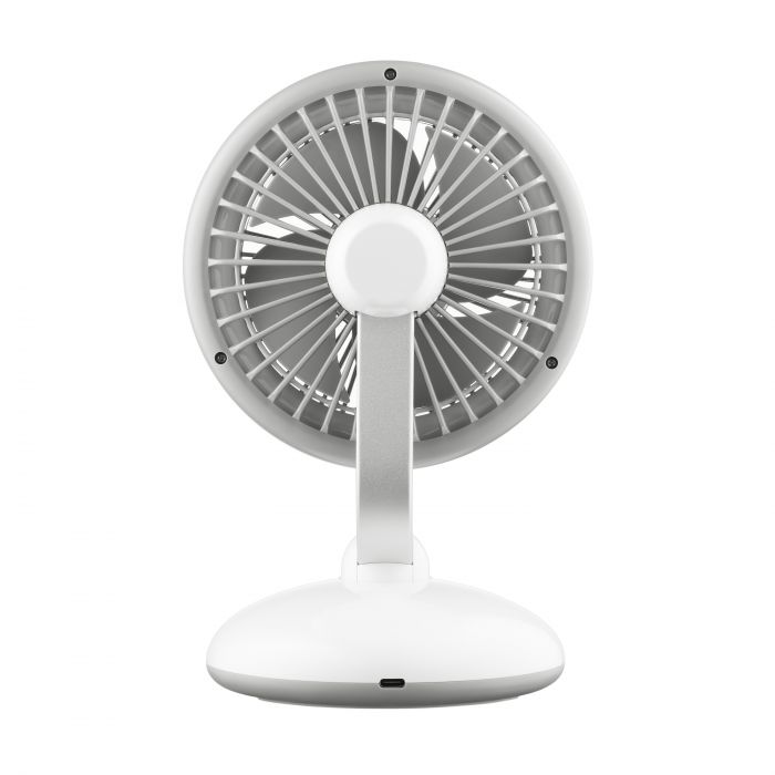 Вентилятор ARDESTO AviaFan FT-F3600W настільний, 12см, акумулятор, підсвічування, USB-A Type-C, білий