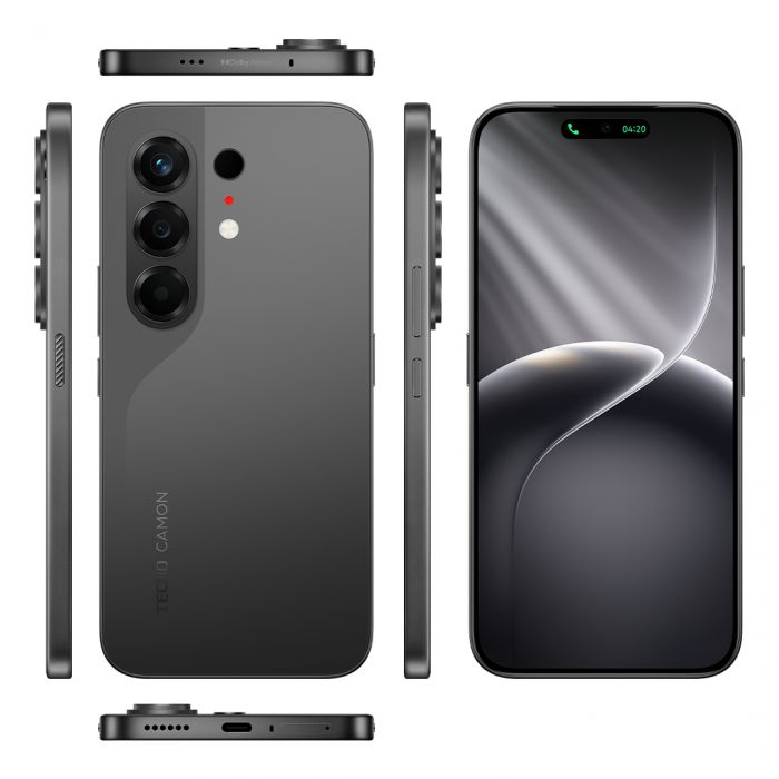 Смартфон TECNO Camon 50 (CN5) 6.78" 8/256ГБ, 2SIM, 6500мА•год, Moonshadow Black