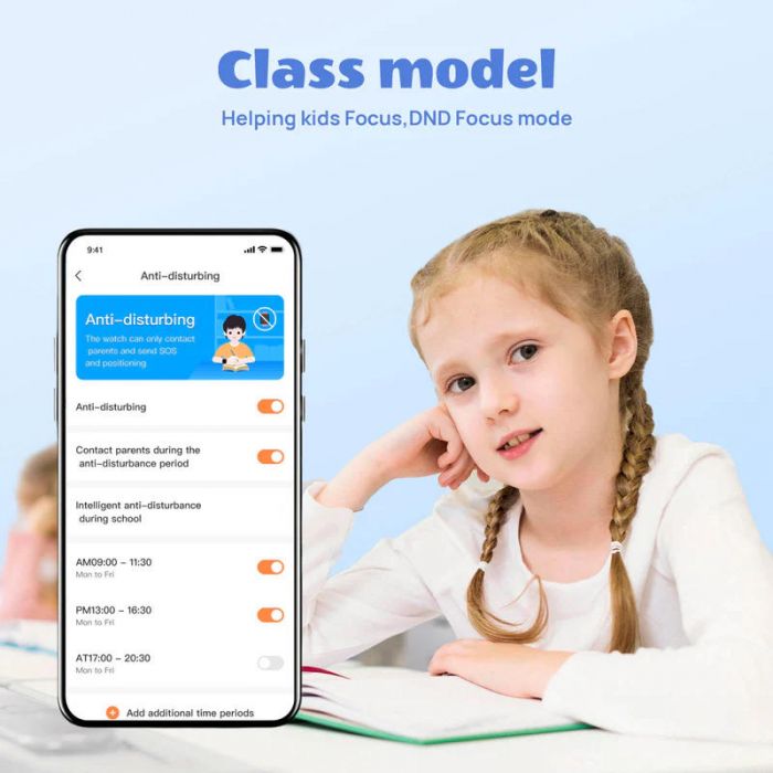 Дитячий годинник-телефон Mibro P6, 1.4", 240x280, GPS, 2MP, 900мА·год, 2АТM, рожевий