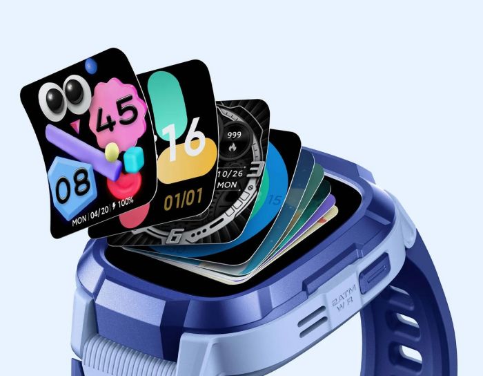 Дитячий годинник-телефон Mibro P6, 1.4", 240x280, GPS, 2MP, 900мА·год, 2АТM, синій